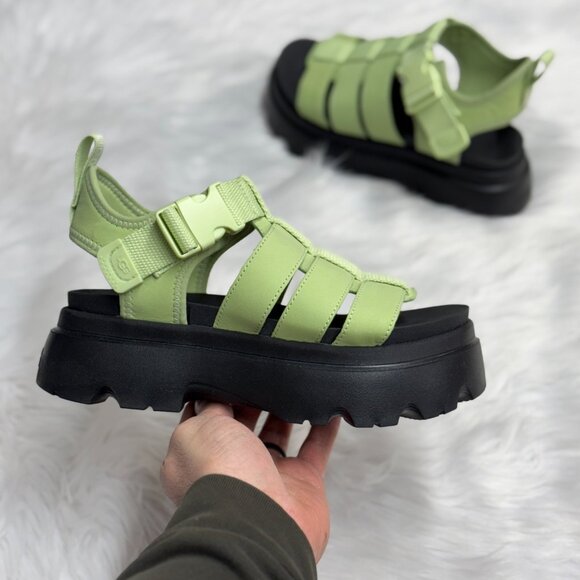 UGG Cora Sandal Caterpillar Womens Sandals Green 1152698-CTRP NEW Sz 6